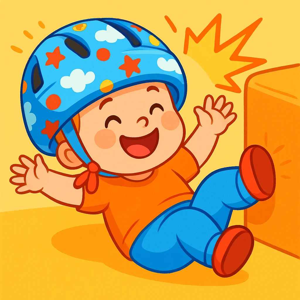 baby safety helmett demo